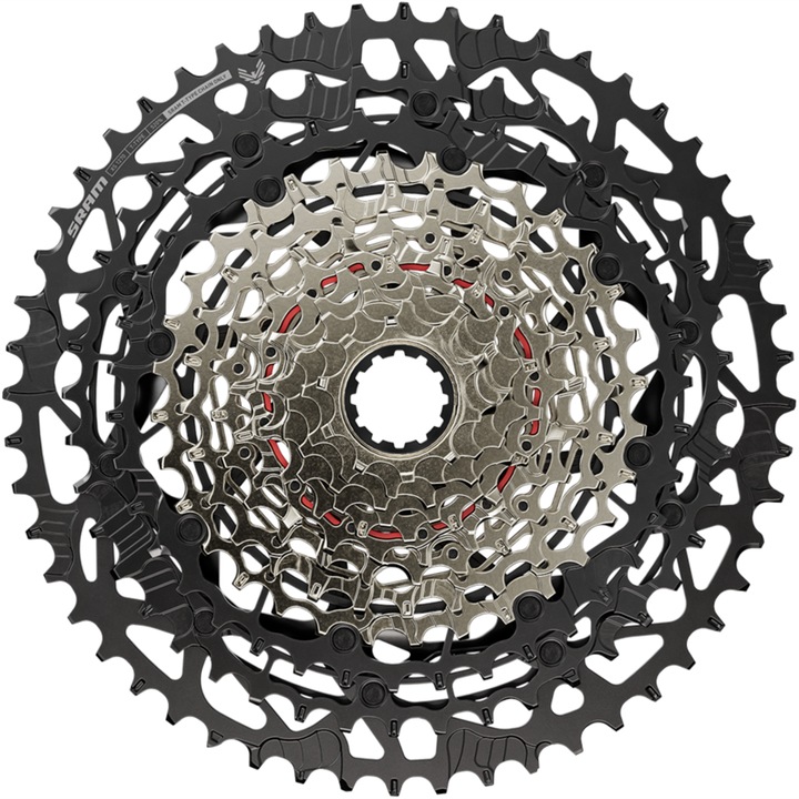 Sram XS-1270 Eagle 12 sebességes kazetta, 10-52, fekete-ezüst
