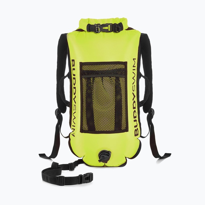 Rucsac BuddySwim, 28L, galben, tip roll-top, 25x52cm