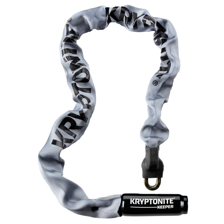 Верига против кражба KRYPTONITE Keeper 785, дебелина 7 мм, дължина 85 см, сива, комплект от 2 ключа от неръждаема стомана