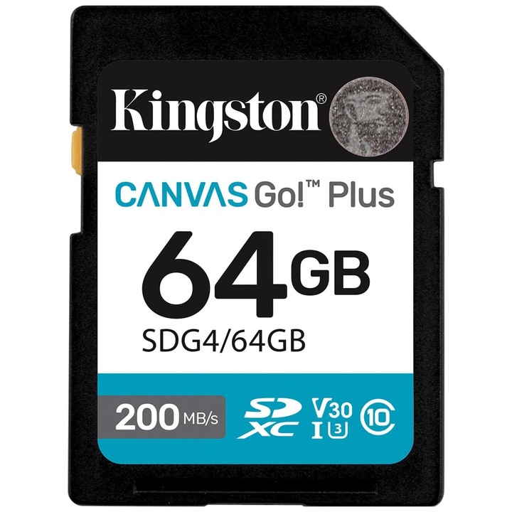 Карта памет Kingston Canvas Go SD! Плюс, 1TB, скорости до 200MB/s, 4K UHD, U3, V30