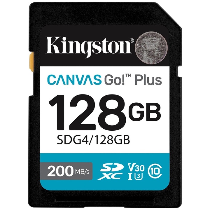Kingston Canvas Go! Plus SD карта памет, 1TB, скорост на четене 200MB/s, скорост на запис 160MB/s, U3, V30