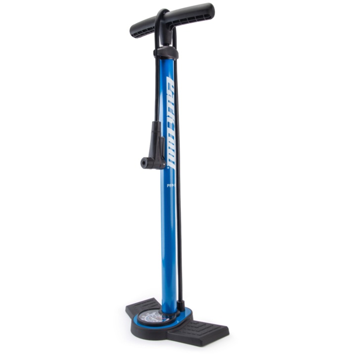 Pompa de bicicleta Park Tool PFP-10, manometru mare, cap universal, metal, 30x10x10cm