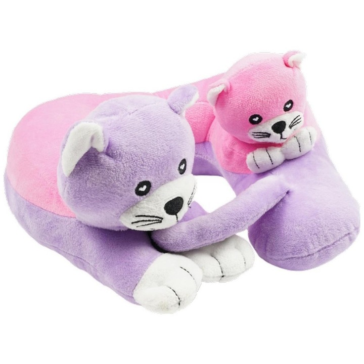 Perna de calatorie pentru copii Cabeau Evolution Kids, design prietenos, material moale, 30x25cm