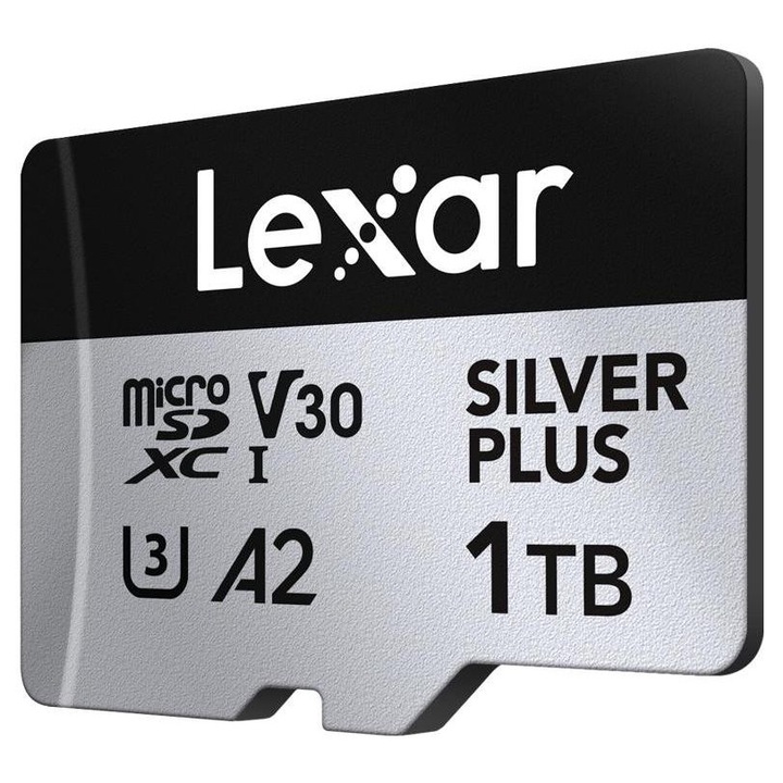 Card de memorie Lexar SILVER PLUS microSDXC UHS-I 1TB, 205MB/s, 150MB/s, 4K