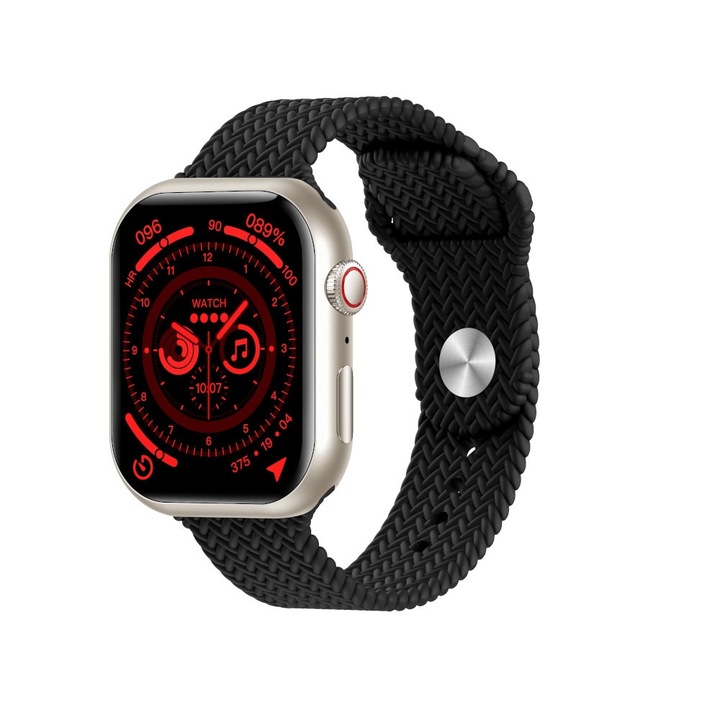 Смарт часовник Yaxo Tacoma, сензорен екран, черно-сребрист, 47x260x13 мм