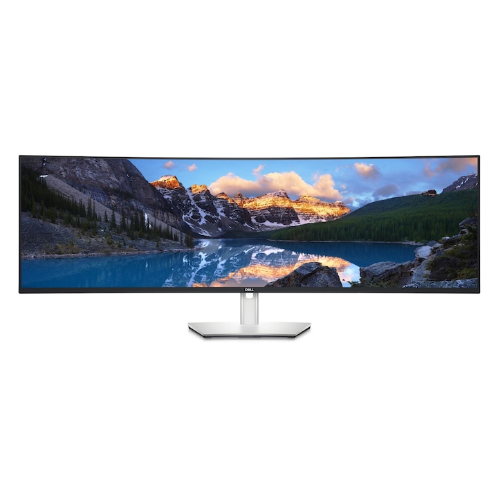 Dell UltraSharp 49"-os 5K IPS 60Hz-es ívelt monitor, 5120x1440, fekete-fehér, 1215x400-520x269mm
