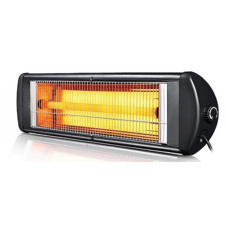 Aeroterma Crown, model EXO-20, 2000W, negru, 85x20x10cm