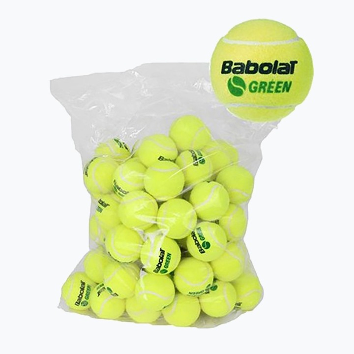 Mingi de tenis Babolat Green Bag set 72 bucati, galben, pentru incepatori, sezon cald