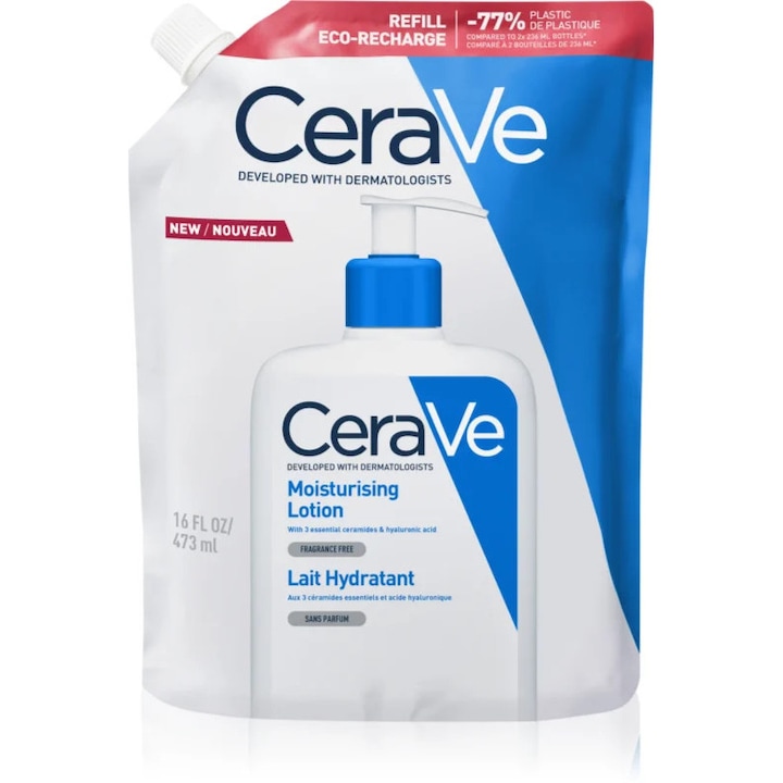 Lotiune hidratanta CeraVe Refill, 473ml, textura densa, hipoalergenica