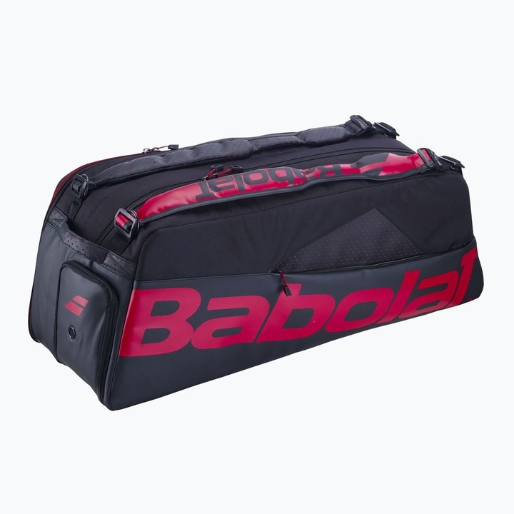 Babolat Cross Pro tollaslabda táska, 48L, gránátvörös, 77x28x30cm, férfiaknak és nőknek, 10 ütőből álló szett