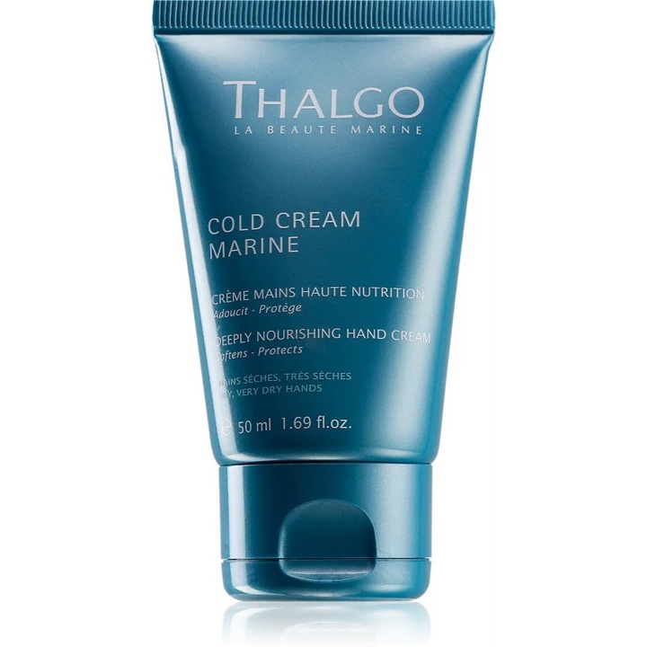 Crema de maini Thalgo Cold Cream Marine, 50ml, hranitoare, cu vitamina E, pentru piele moale si unghii intarite