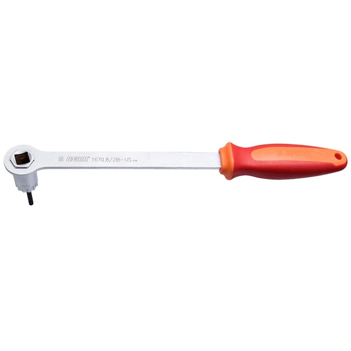 Ключ за монтаж и демонтаж на спирачни дискове и касети Center Lock, Unior 1670.8/2BI, неплъзгащ се, дълъг
