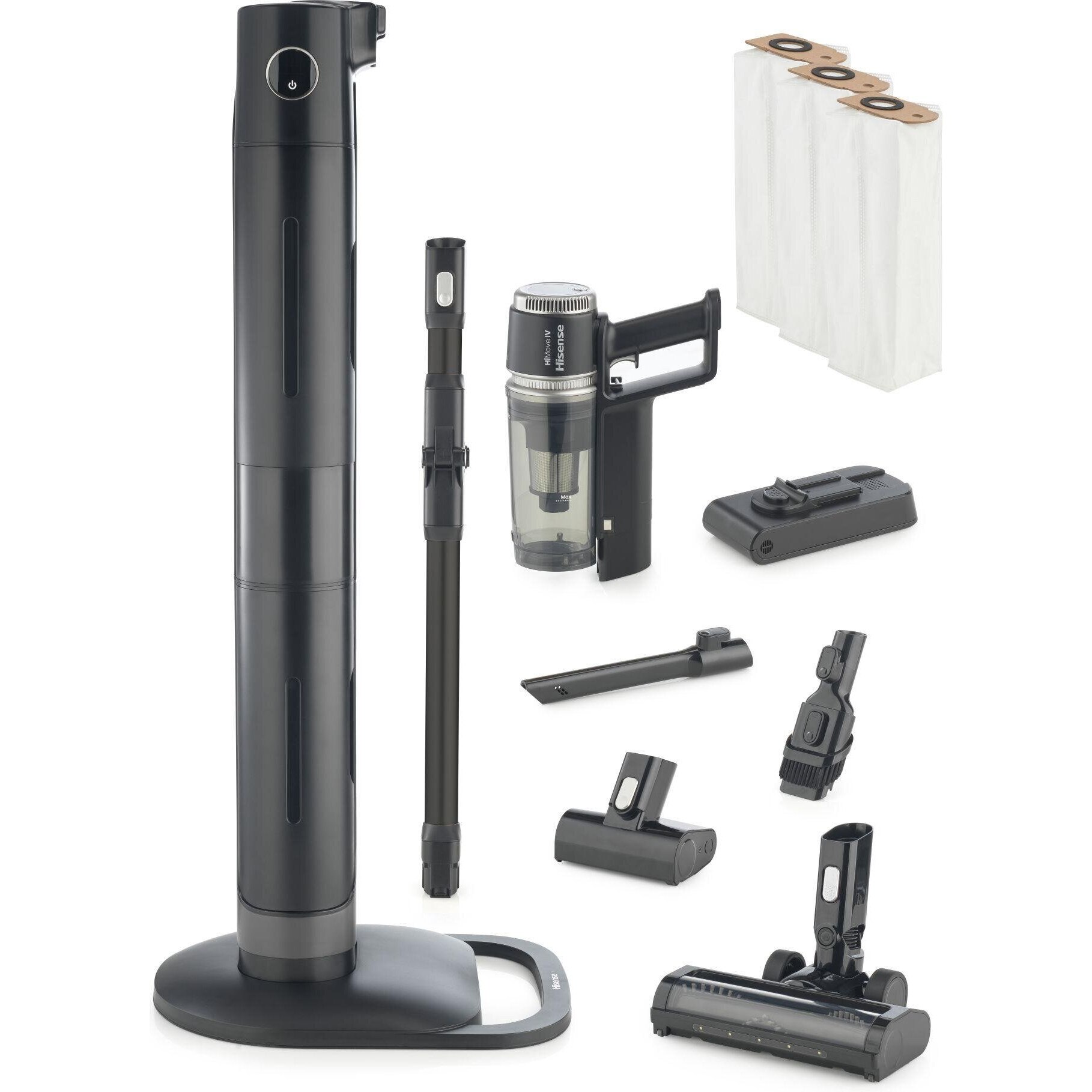 Aspirator Hisense HVC676451DA, fara fir, negru, 60 min, 0.5l