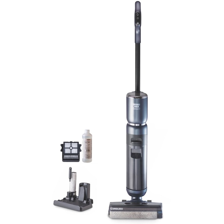 Прахосмукачка Thomas Floor Cleaner Plus, 21.6V, 35 мин. автономност, синя, комплект с 2 филтъра и зарядна база