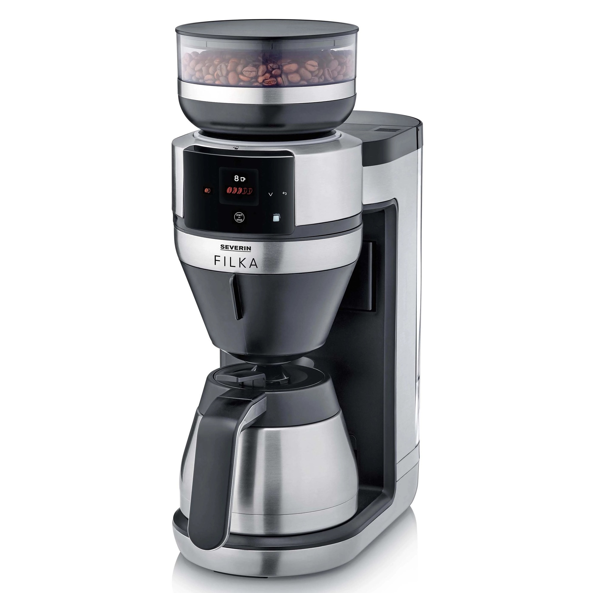 Cafetiere Severin, 1520W, termos, programare, negru