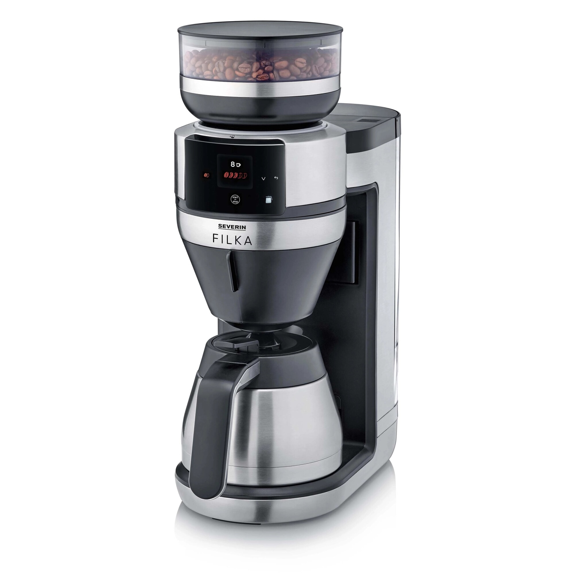 Cafetiere Severin, 1520W, termos, programare, negru