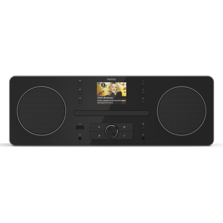 Стационарно радио, Hama, FM DAB+ интернет, Bluetooth, черно, 350x220x125 мм
