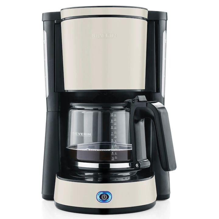 Cafetiera Severin KA 9575, 1000 W, functie de mentinere a temperaturii, blocare picurare, bej/negru