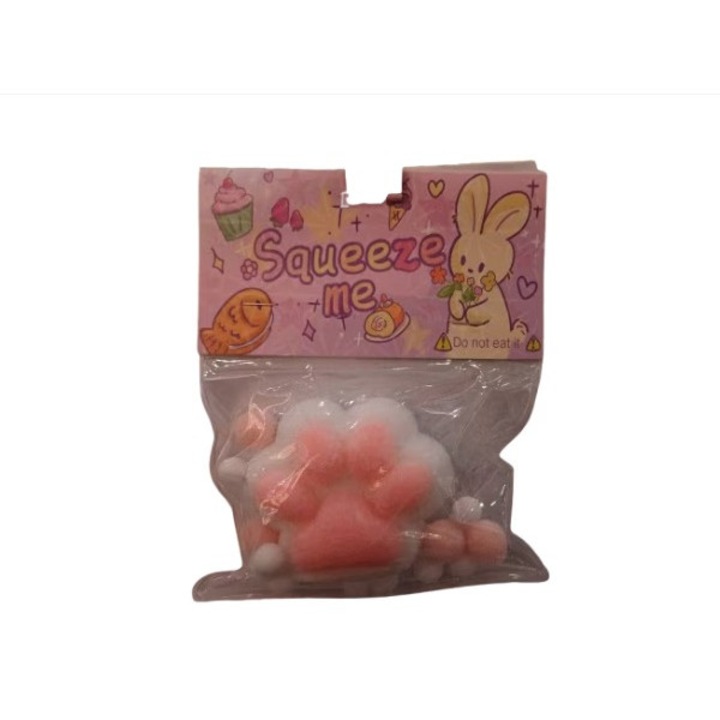 Jucarie squishy moale, cu textura de revenire lenta labuta de pisica, roz deschis PICCGROVE®