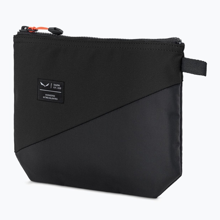 Salewa Fanes Zip Pouch sporttáska, fekete, 23,5x18x1,5cm, uniszex, újrahasznosított anyag