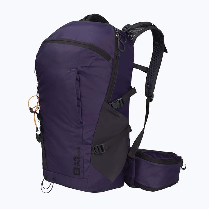 Rucsac turistic Jack Wolfskin Cyrox Shape 25 l S-L, fiolet, 52x28x26cm, un compartiment, sistem Aeroshape Pro
