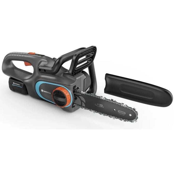 Gardena PowerSaw, 250 mm, elektromos, akkumulátoros, szürke-fekete, akkumulátorral és töltővel együtt