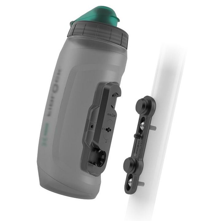 FIDLOCK Twist 590 kulacs BIKE talppal, antibakteriális, fekete-zöld, 590ml, 68x208x86mm