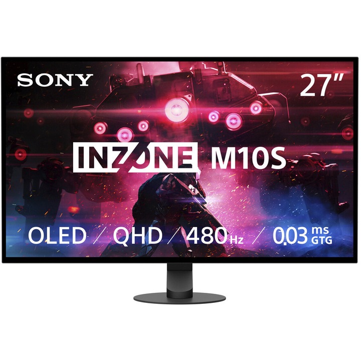 Sony Inzone M10S monitor 26,5" OLED 2560x1440px 480Hz, fekete