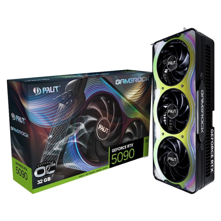 Графична карта Palit GeForce RTX 5090, 32GB GDDR7, 512bit, 3 вентилатора, 331x150x70mm