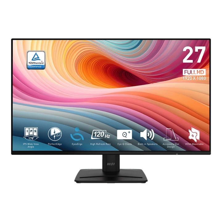 MSI PRO MP271A 27" Full HD monitor, 120Hz, 1ms, fekete