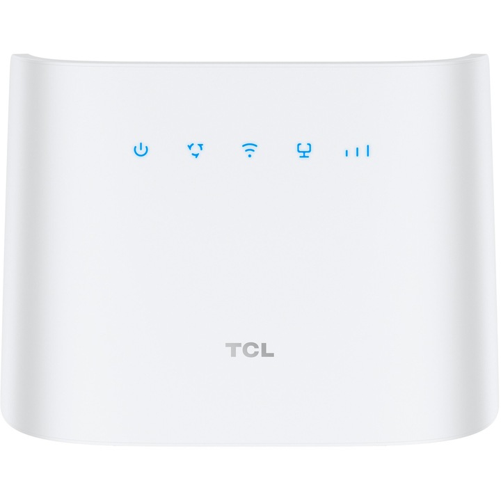 Vezeték nélküli router TCL LinkHub HH132, 2.4/5 GHz, Wi-Fi Mesh, SIM kártya, Fehér, 127x177x30mm