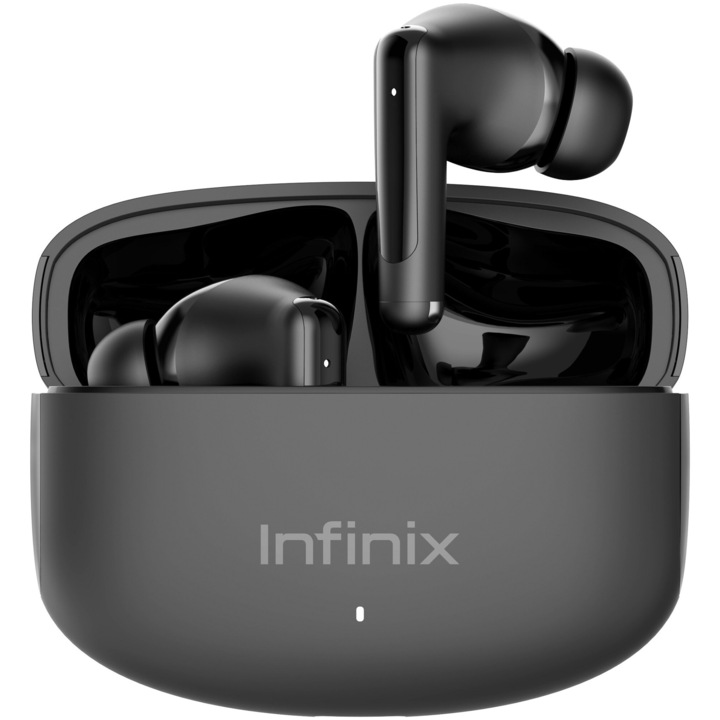 Vezeték nélküli fejhallgató, Infinix, XBUDS NC XE28, ANC, vízálló, 30 óra, fekete