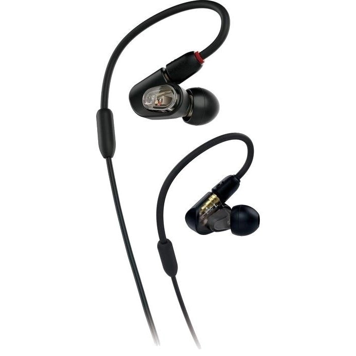 Casti cu fir Audio-Technica, model ATH-E50, negru, 1.6m, 20-18000Hz