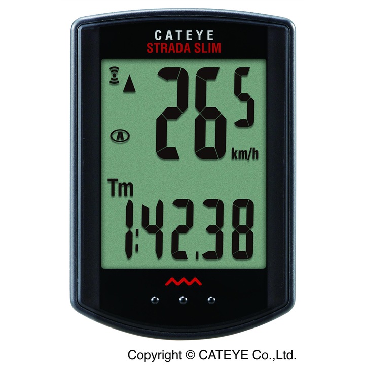 Ciclocomputer bicicleta Cateye Strada CC-RD310W, wireless, compact, 22-40mm