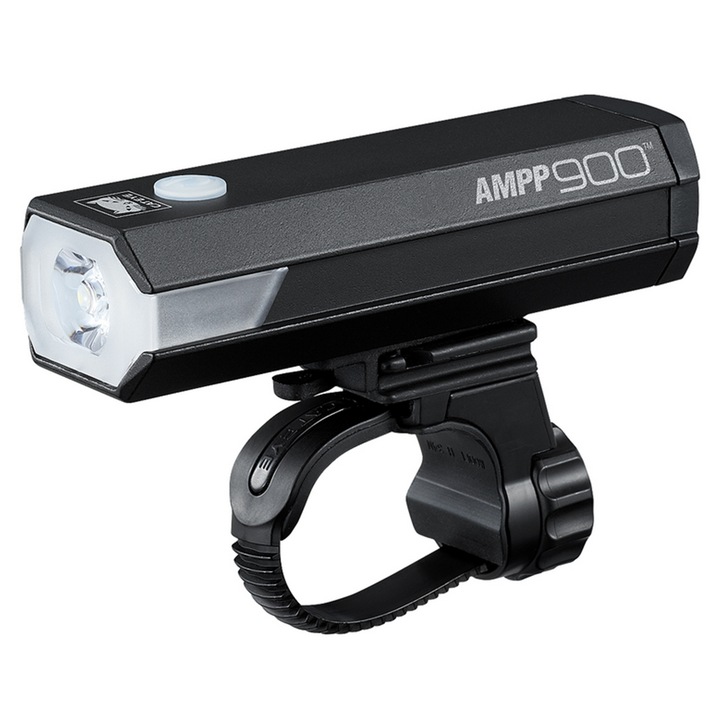 Lampa bicicleta Cateye AMPP 900, 900 lumeni, reincarcabila, neagra