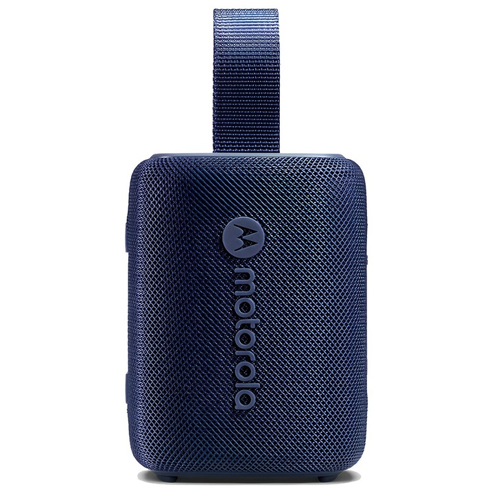 Boxa portabila Motorola ROKR 300, Bluetooth 5.3, IP67, albastra, 120x110x80mm