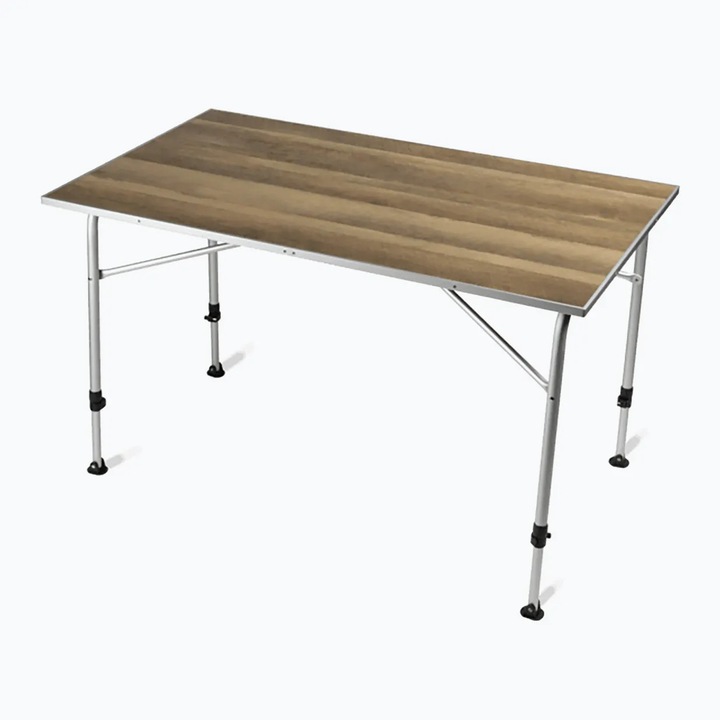 Dometic Zero Light Oak nagy kempingasztal, 70x72x120cm, barna, alumínium/kompozit, 30kg maximális teherbírás