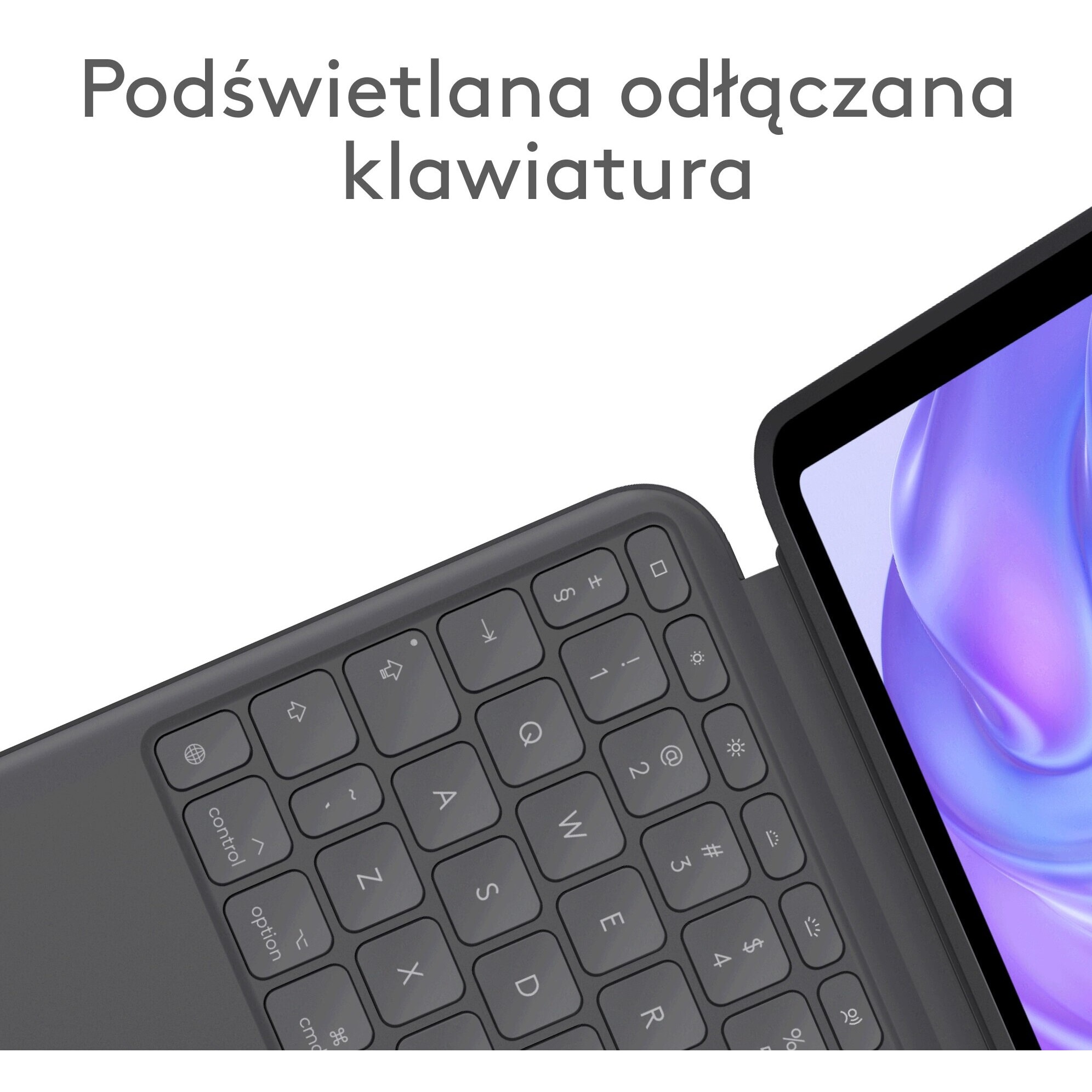 Husa cu tastatura pentru tableta, Logitech, compatibil cu iPad Pro, 11 inch, gri, 254.1x189.4x13.5mm