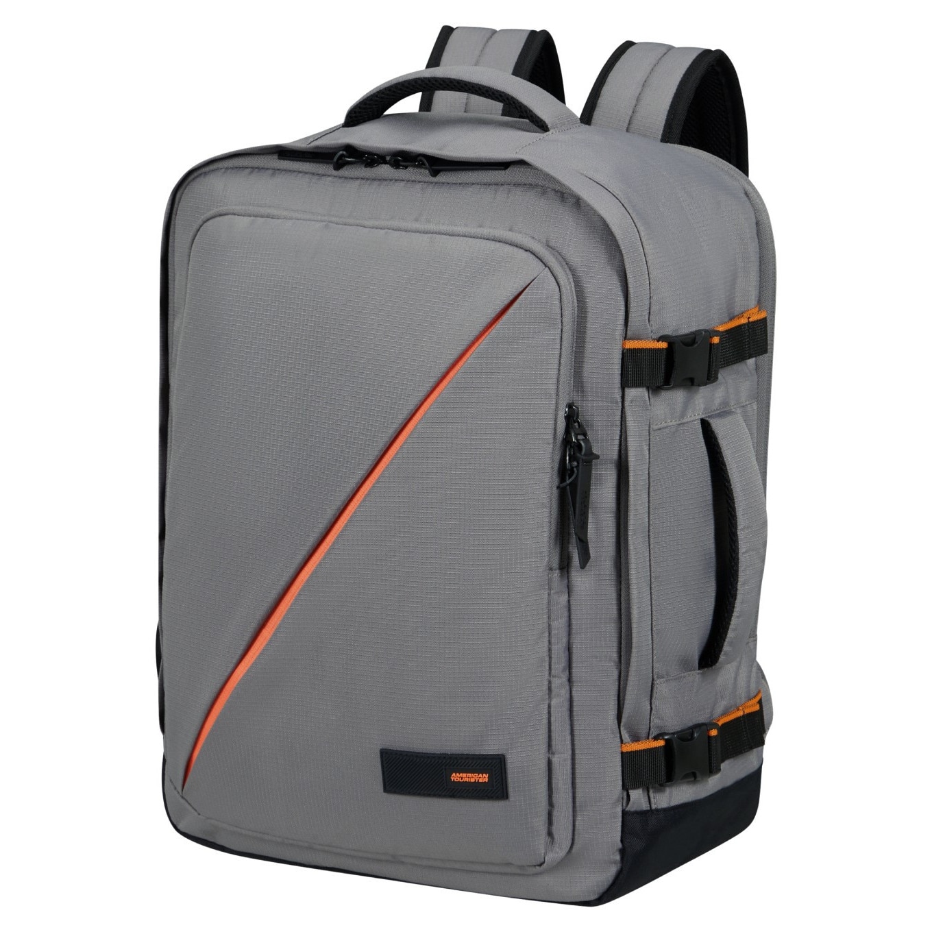 Rucsac urban American Tourister Take2Cabin M, 15,6", gri inchis, 45x36x20cm