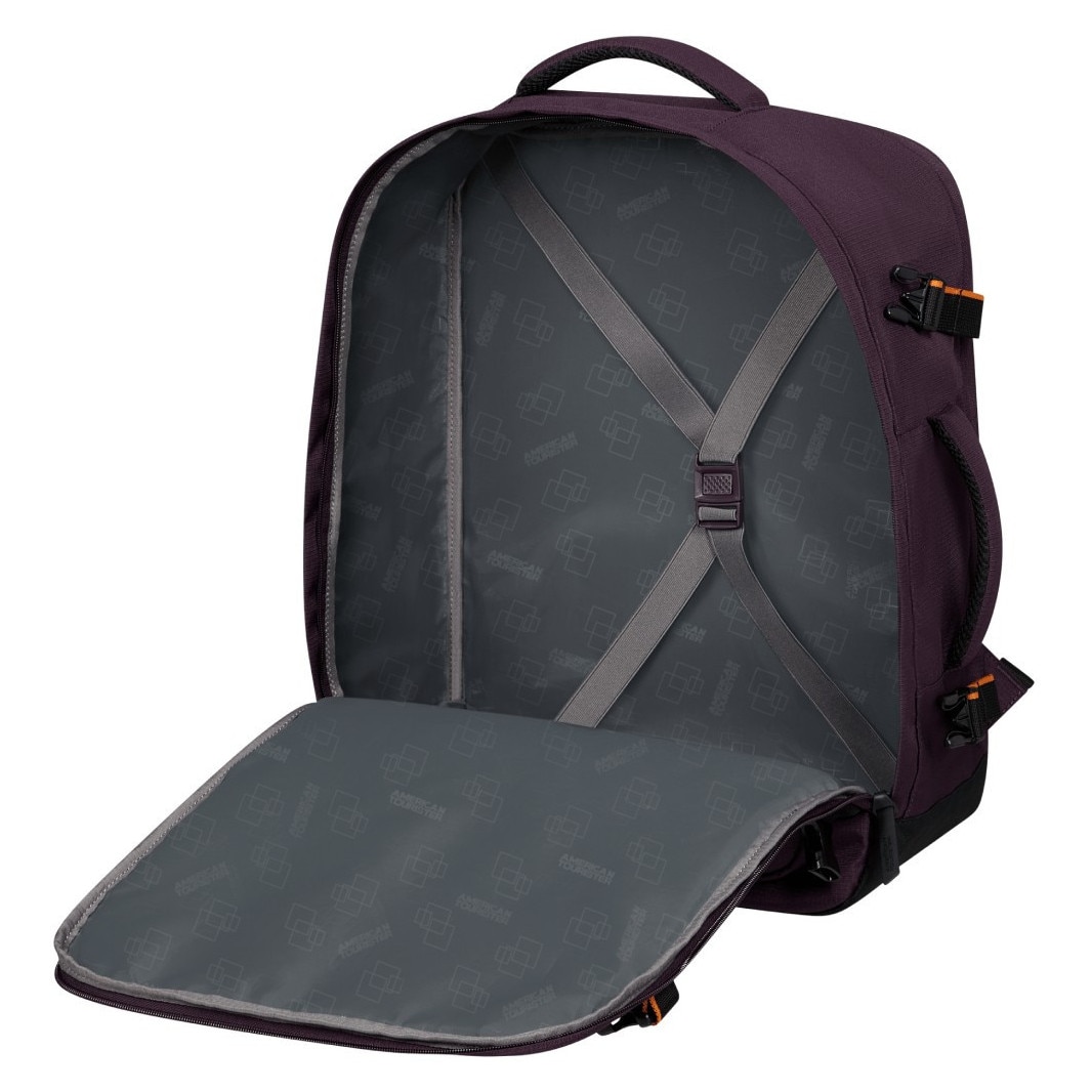 Rucsac urban American Tourister Take2Cabin M, 15,6", gri inchis, 45x36x20cm