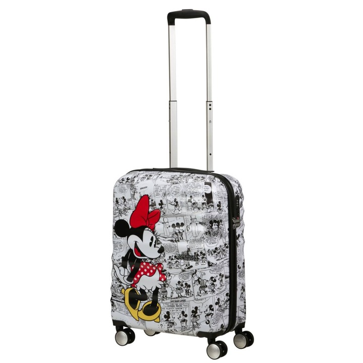 Troler, American Tourister, Wavebreaker, Minnie comics, ABS, 55x40x20cm, 36L, 2.6kg, Multicolor