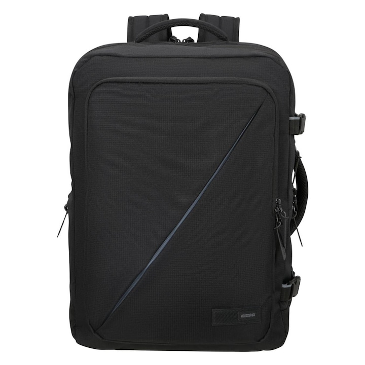 Rucsac calatorie American Tourister Take2Cabin Travel L, 42,5l (extensibil la 48,5l), negru, pentru laptop 17,3"