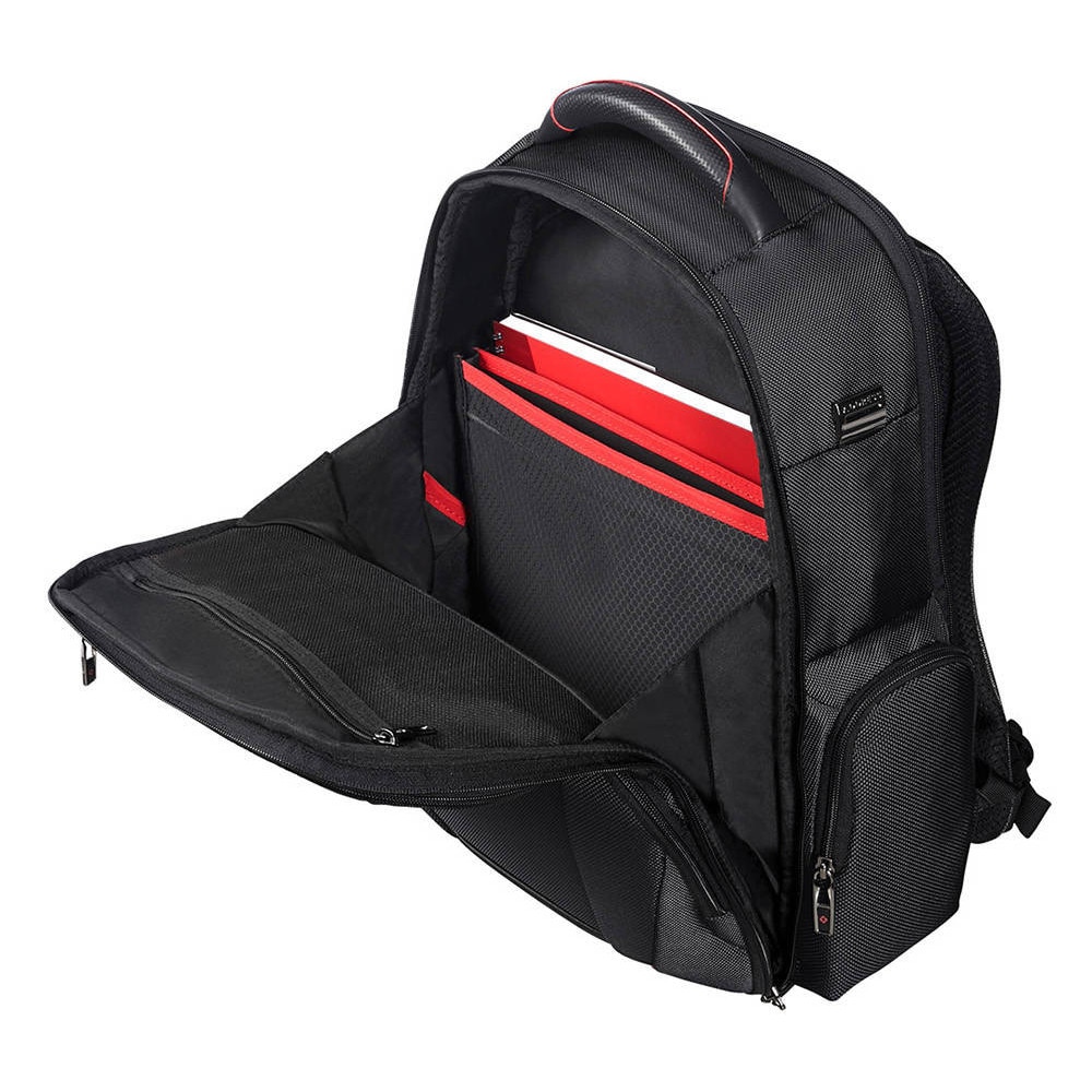 Rucsac laptop Samsonite Pro-DLX 5, 15,6", 2 compartimente, culoare neagra, dimensiuni 37,5x25,9x2,8cm