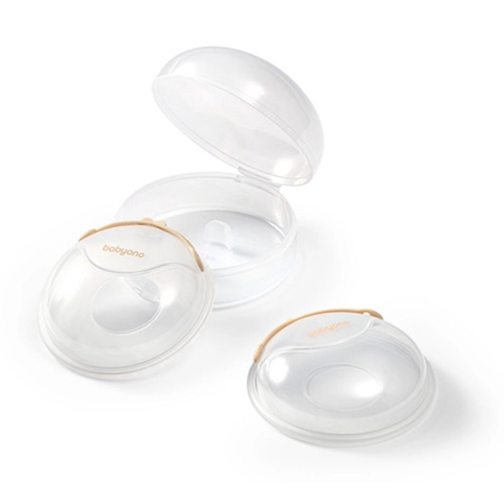 Set 2 colectoare lapte, BabyOno, 11x6.5x11cm, 0.15kg