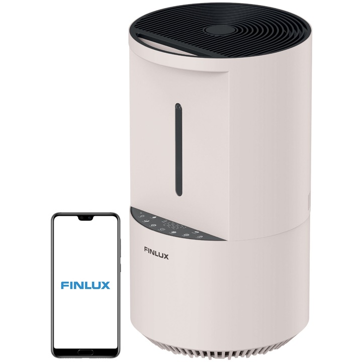 Овлажнител Finlux, модел FN-H0I40GB, бял, 300 мл/ч, 4 л, 40 м2