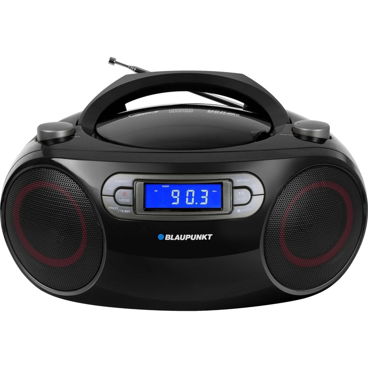 Radio cu CD player, Blaupunkt, analog, 40 statii, negru