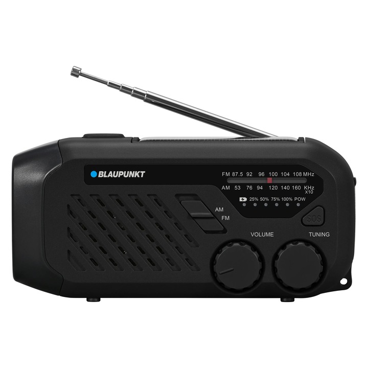 Radio portabil Blaupunkt, analog, negru, 145x70x54mm, alimentare cu acumulator