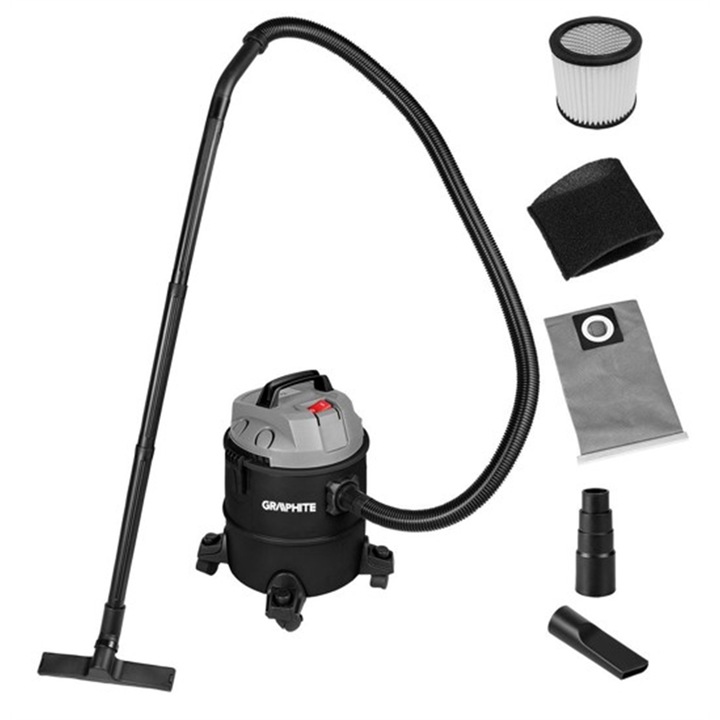 Универсална прахосмукачка Graphite 59G614, 1200W, 20л, мокра работа, 18000Pa