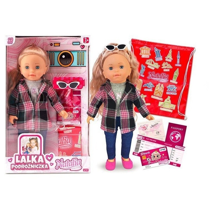Papusa ARTYK Natlia Podraniczka cu accesorii 41cm