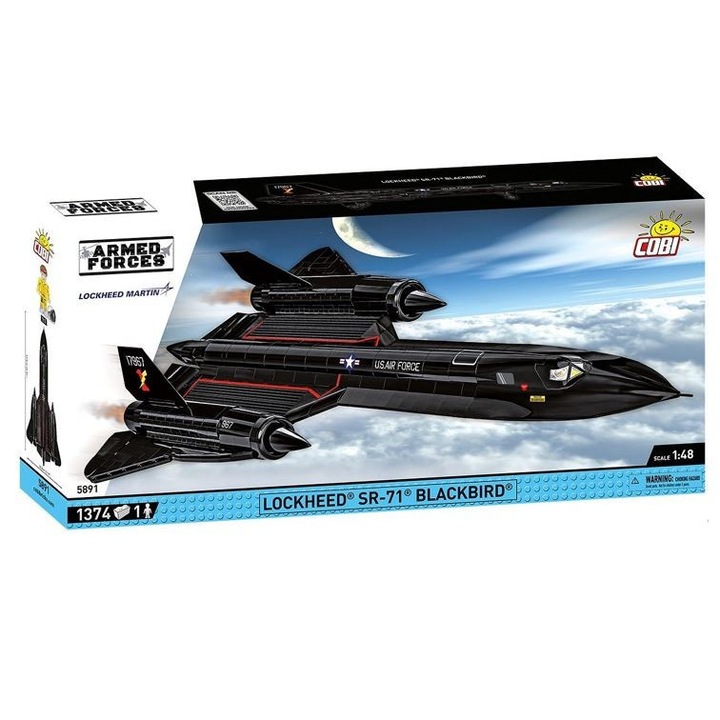 Set de constructie Cobi Klocki Samolot Lockheed SR-71, 1374 elemente